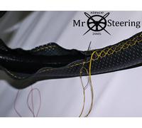 Coprivolante In Pelle Perforata GIALLO Doppio Per Nissan Datsun 240Z