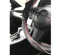 Coprivolante In Pelle Perforata Grigia Per Ford Ka 2 08+Hot Pink Double St