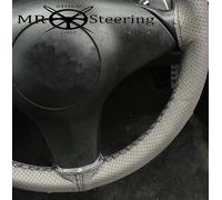 Coprivolante In Pelle Perforata Grigia Per Opel Manta Nero Doppia Cucitura