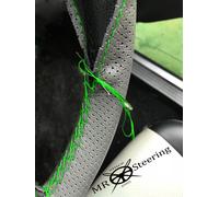 Coprivolante In Pelle Perforata Grigia Verde Doppio St Per 83+ VW GOLF MK2