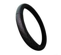 Coprivolante in pelle PU traspirante per auto da 14,5-15 pollici, antiscivolo, con presa migliorata e comfort per tutte le stagioni (nero)