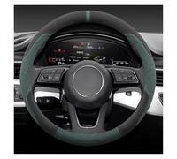 Coprivolante In Pelle Scamosciata Per Auto Per Camry XSE Per Highlander Per Corolla Per Yaris Per Cross 2024 2025 Accessori Copri Volante Auto(Black and green)