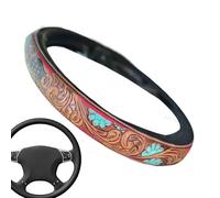Coprivolante in Pelle | Stile Cowboy Fresco per Interni - Resistente e Traspirante per SUV Furgone Berlina Taxi Fuoristrada Tutte le Stagioni