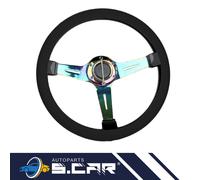 COPRIVOLANTE in SILICONE UNIVERSALE AUTO TUNING NERO STERZO 37>39
