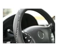 COPRIVOLANTE IN SIMILPELLE PER AUTO UNIVERSALE CON CRISTALLI DONNA OTTIMA PRESA