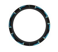 Coprivolante in stile celtico con cervo stampato, coprivolante universale da 38,1 cm, antiscivolo, assorbe il sudore,