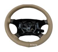 Coprivolante In Vera Pelle Beige Italiana Per BMW X3 E83 2003-2009 Nuovo