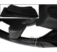 Coprivolante In Vera Pelle Italiana Per Ford Ranger MK3 Con Cuciture Grigie