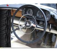 Coprivolante In Vera Pelle Nera Nuovo Per Chevrolet Bel Air MK5 1961-1964