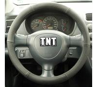 Coprivolante in Vera Pelle Nero, Beige Grigio per Peugeot Boxer Expert Partner