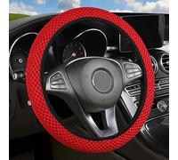 Coprivolante Interni Auto Accessori Per Volante Per Tessuto Morbido Sterzo Copri Manica Universale Per Ruota Copertura Antiscivolo Durevole Protezione Copertura(Rosso)