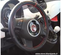 Coprivolante NERO specifico per Fiat 500 POP/LOUNGE volante in POLIURETANO