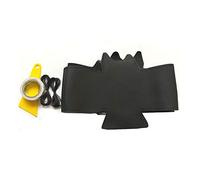 Coprivolante Pelle fai da te intrecciata a mano per cucire per cucire con coperchio del volante per Nissan Qashqai J10 J11 X-Trail T31 NV200 Rogue (Color Name : Black thread)