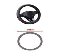 Coprivolante Per 36 38 40 42 45 47 50 CM Treccia Sul Volante Auto Bus Camion Camion Per Pelle Di Mucca Bagagliaio Di Un'auto Coprivolante Wrap Volante Dell'auto(45CM)