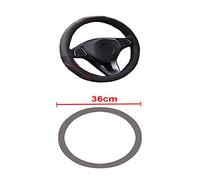 Coprivolante Per 36 38 40 42 45 47 50 CM Treccia Sul Volante Auto Bus Camion Camion Per Pelle Di Mucca Bagagliaio Di Un'auto Coprivolante Wrap Volante Dell'auto(36CM)