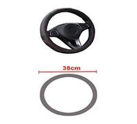 Coprivolante Per 36 38 40 42 45 47 50 CM Treccia Sul Volante Auto Bus Camion Camion Per Pelle Di Mucca Bagagliaio Di Un'auto Coprivolante Wrap Volante Dell'auto(38CM)