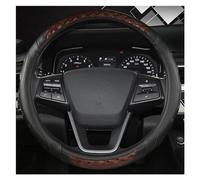 Coprivolante per Auto 38 cm a Forma di O e di D. Coprivolante per Auto per con Hyundai, Elantra, Santa Fe, Kona, i40 e Palisade. Coprivolante Rosso a Forma di D (a Forma di O Color caffè).
