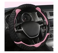 Coprivolante per Auto a Forma di D/O da 36 cm per Toyota, Aqua e Prius, in Peluche Antiscivolo e Resistente all'Usura, Colore Rosso (Rosa).