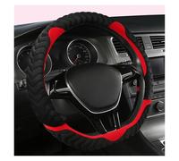 Coprivolante per Auto a Forma di D/O da 36 cm per Toyota, Aqua e Prius, Morbido, Antiscivolo e Resistente all'Usura, Colore Rosso O (Rosso D).