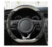 Coprivolante per Auto a Forma di O e di D, 38 cm, per con Kia Rio 2, 3, 4, K2, K3, K4, K5, K3S, KX1, KX3, KX5, KX7, Rio e Soul. Coprivolante Rosso a Forma di O (Grigio a Forma di D).