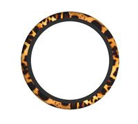 Coprivolante per auto a strisce su leopardi, antiscivolo, inodore, misura standard universale 15 pollici (circa 38 cm), unisex.