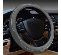 Coprivolante per Auto, Accessorio Auto, Copristerzo Auto, Antiscivolo, di Sicurezza, Morbido, Traspirante, Resistente, Spesso, Completo, Stile Sportivo (Grigio)