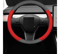 Coprivolante Per Auto Antiscivolo Resistente Finta Pelle Morbida Stile Per Tesla Per Modello 3 Y X S camion(Style5)