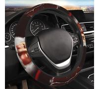 Coprivolante per auto Babbo Natale Zoom Car Elastic Stretch Coprivolante Universale 15 Pollici Antiscivolo Auto Volante Protector Per Auto SUV Van Berlina Camion
