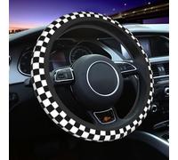 Coprivolante Per Auto Black And White Check Copri Volante Comodo Traspirante Donne Veicolo Coprivolante, Per Car, Suv, Camion, 38cm