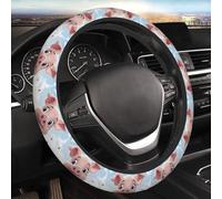 Coprivolante per auto Cartoon Coprivolante elasticizzato elasticizzato da 15 pollici Protezione per volante universale morbida Traspirante Antiscivolo Accessori per auto per SUV Furgoni Camion