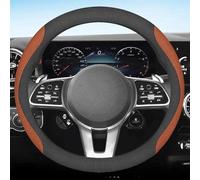 Coprivolante Per Auto Con Accessori In Pelle Microfibra A Forma Di O Per AMG 2019+ C E W205 W213 A W177(Black orange)