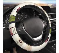 Coprivolante per auto con bottiglia di vino carino Coprivolante elasticizzato elasticizzato da 15 pollici Protezione morbida universale per volante Traspirante Antiscivolo Accessori per auto per SUV F