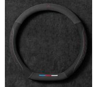 Coprivolante per auto con motivo scamosciato, per BMW Serie 3 M3 318i 318d 320i 320d 330d, traspirante, antiscivolo, durevole, resistente al calore, inodore, protezione per volante auto