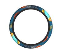 Coprivolante per auto con pesci di barriera sottomarina, antiscivolo, inodore e universale, dimensioni standard 15 pollici (circa 38 cm), unisex.