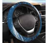 Coprivolante per auto con scritta "Christmas is comment", elastico, universale, 38,1 cm, antiscivolo, per auto, SUV, furgoni, berlina, camion