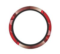 Coprivolante per auto con scritta "Happy Valentine", per uomini e donne, elastico, antiscivolo, traspirante, in seta di ghiaccio, universale, 38,1 cm, adatto per auto, SUV, camion
