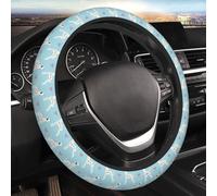 Coprivolante per auto, con simpatico cane dalmata blu, antiscivolo, universale, 38 cm, decorazione per interni auto, per donne e uomini