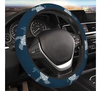 Coprivolante per auto con stampa di tartarughe disegnate a mano, unisex, accessori per auto SUV, camion, elastico, antiscivolo, inodore, universale, 38,1 cm
