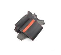 Coprivolante per auto con trecce, accessori in microfibra traforata per Toyota per Avensis 2003-2007(Red Red)