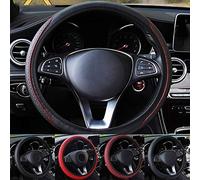 Coprivolante per auto, coprivolante automatico per auto, coprivolante elegante per auto e veicoli in finta pelle antiscivolo avvolgente protezione - nero