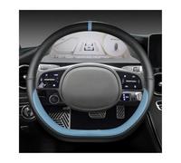 Coprivolante Per Auto Coprivolante Per Auto A Forma Di D In Pelle PU Accessori Per Interni Per Hyundai Per Ioniq 5 2016-2022 Volante Protettore(Blu)