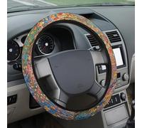 Coprivolante per auto da 38,1 cm, universale, accessori per volante auto, protezione interna per uomini, donne, un mare infinito di fiori, coprivolante per SUV, furgoni e camion