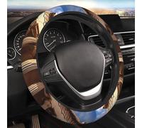 Coprivolante per auto da costruzione della storia della Grecia Coprivolante elasticizzato elasticizzato da 15 pollici Protezione morbida universale per volante Traspirante Antiscivolo Accessori per au
