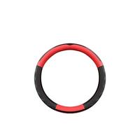 Coprivolante per auto Design 3D Antiscivolo Assorbimento degli urti per tutte le stagioni Copri maniglia per auto Coprivolante in pelle microfibra(Passionate Red round)