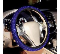 Coprivolante per Auto Diamantato Trapano 38 Cm Glitter Grip Sensazione Durevole Buon Tocco Coprivolante Accessori Copertura Protettiva Parti Interne per Auto Parti per Auto (Blu)