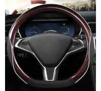 Coprivolante Per Auto Forma D Finiture In Pelle Accessori Per Interni Per Tesla Per Modello Y X S 2013~2021(Coffee)
