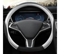 Coprivolante Per Auto Forma D Finiture In Pelle Accessori Per Interni Per Tesla Per Modello Y X S 2013~2021(Titanium)