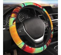 Coprivolante per auto Happy Hour Coprivolante elasticizzato elasticizzato da 15 pollici Protezione per volante universale morbida Traspirante Antiscivolo Accessori per auto per SUV Furgoni Camion