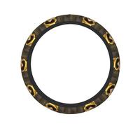 Coprivolante Per Auto Heavy Metal Style Guinea Animal Print Copri Volante Traspirante Morbido Donne Veicolo Coprivolante, Per Suv, Camion, Car, 38cm