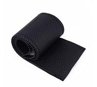 Coprivolante per auto in ecopelle fai da te, traspirante, antiscivolo, con filettatura nera, 37-38 cm